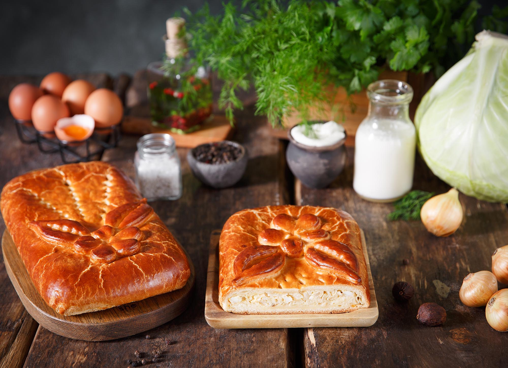 Пирог "Акуловский" с капустой